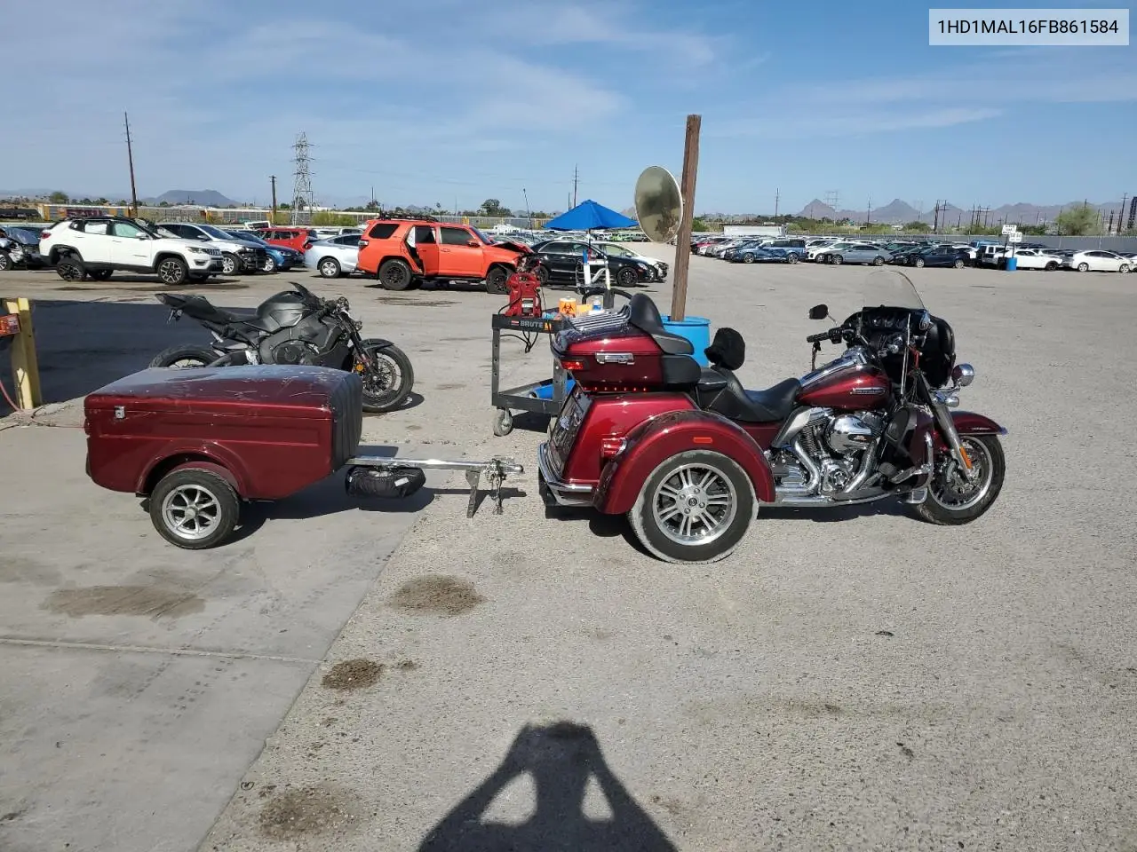 2015 Harley-Davidson Flhtcutg Tri Glide Ultra VIN: 1HD1MAL16FB861584 Lot: 56849635