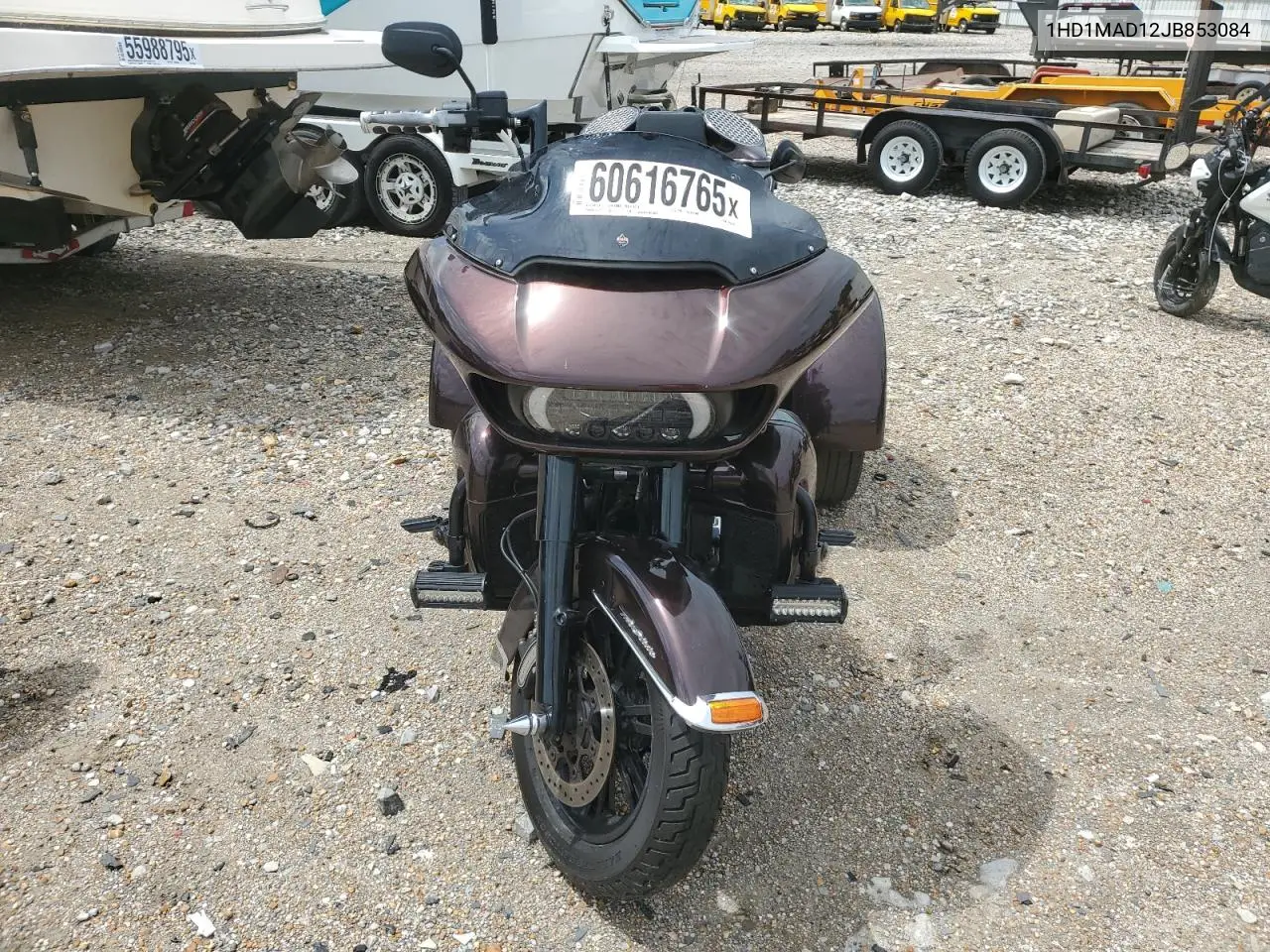 2018 Harley-Davidson Flhtcutg Tri Glide Ultra VIN: 1HD1MAD12JB853084 Lot: 60616765