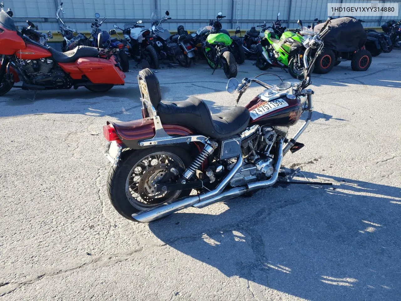 2000 Harley-Davidson Fxdwg VIN: 1HD1GEV1XYY314880 Lot: 74757193