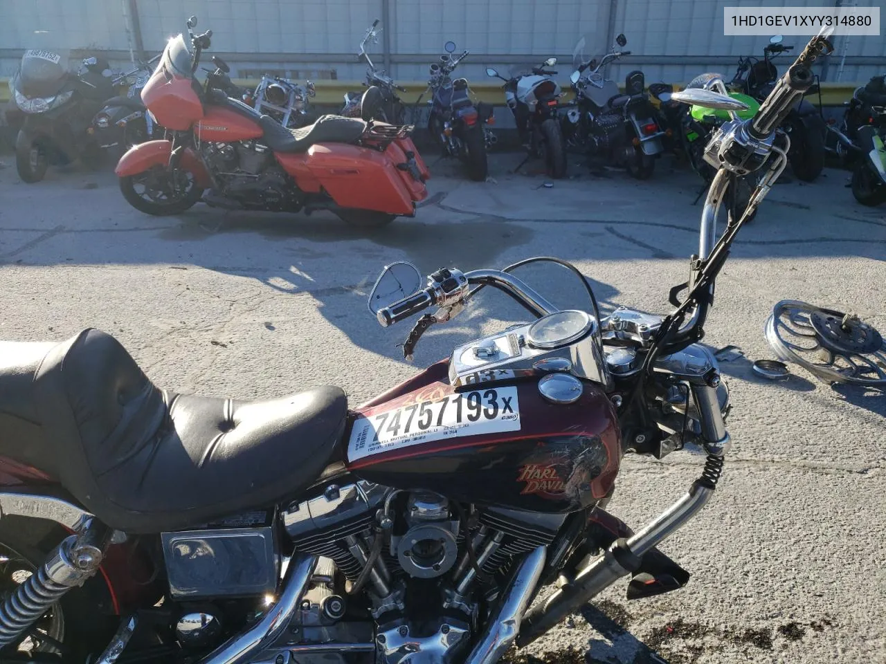 2000 Harley-Davidson Fxdwg VIN: 1HD1GEV1XYY314880 Lot: 74757193