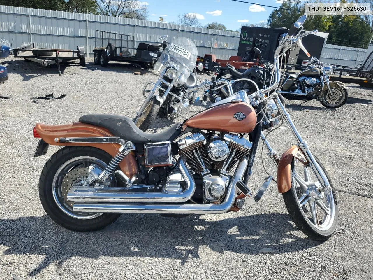 2001 Harley-Davidson Fxdwg VIN: 1HD1GEV161Y326630 Lot: 76359714