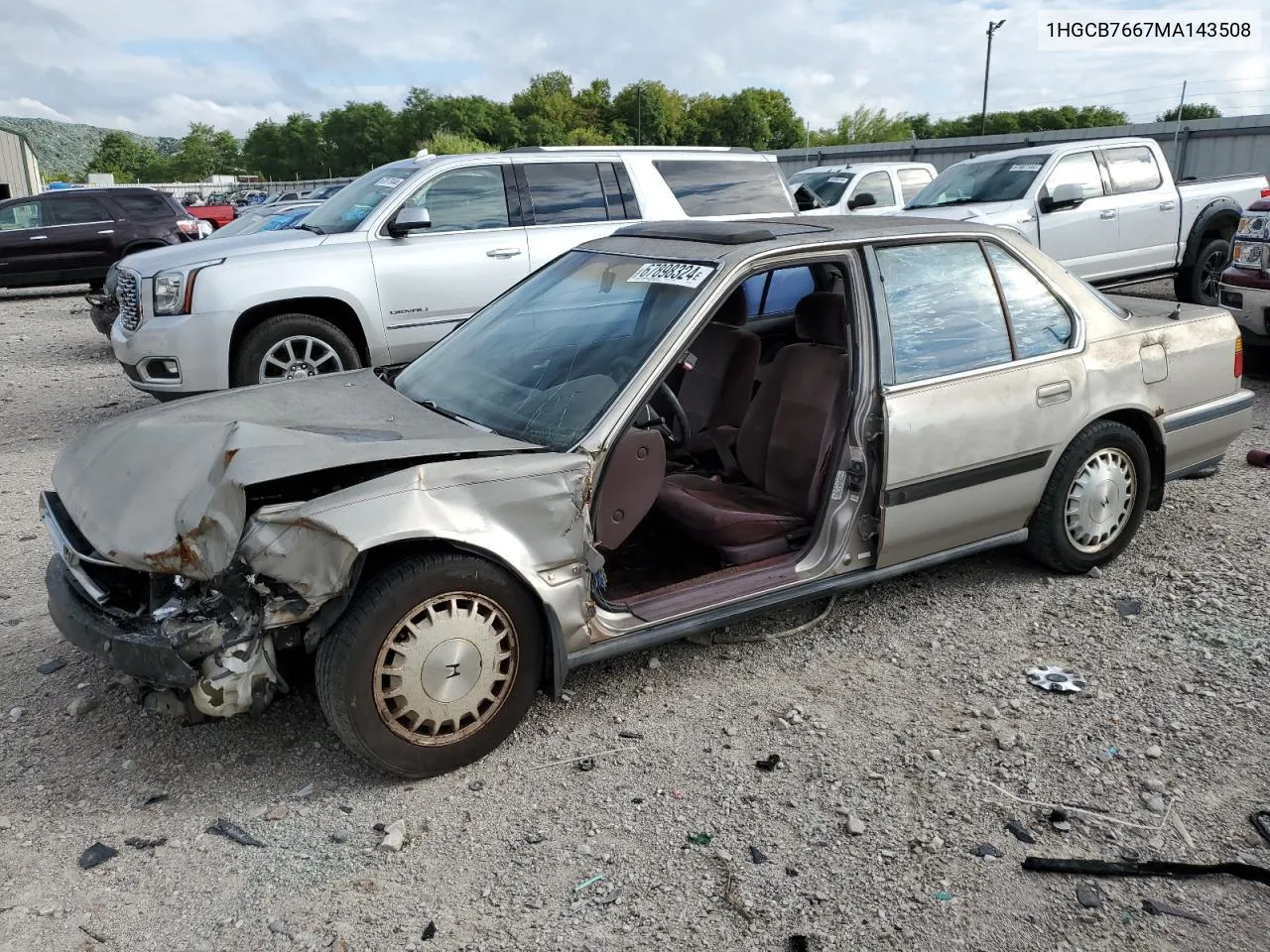 1991 Honda Accord Ex VIN: 1HGCB7667MA143508 Lot: 67898324