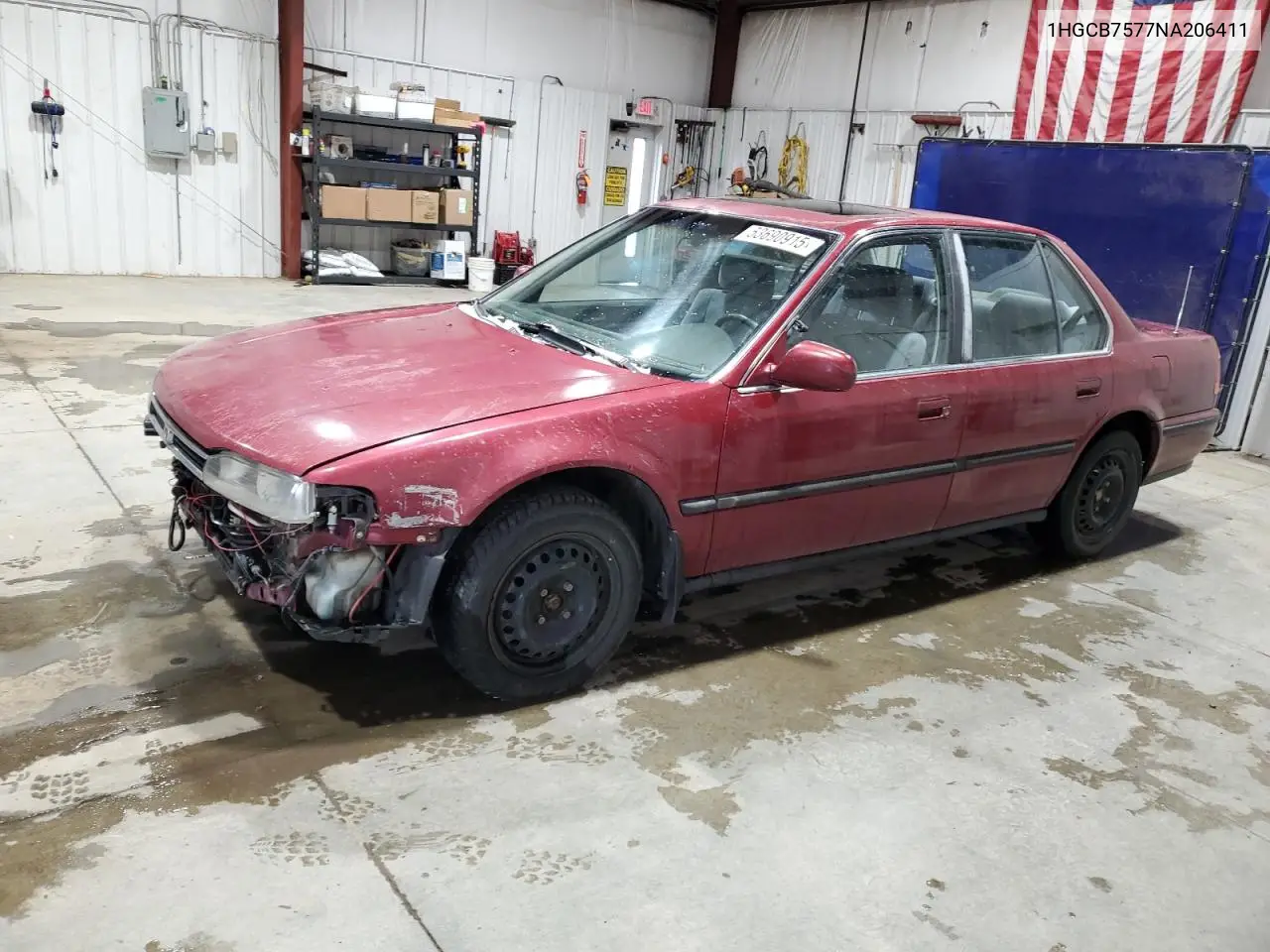 1992 Honda Accord Ex VIN: 1HGCB7577NA206411 Lot: 53690915