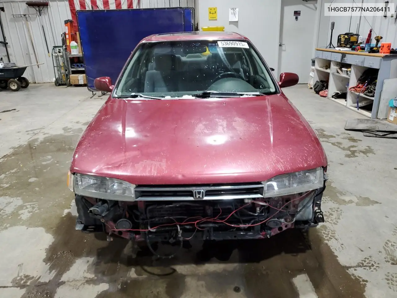 1992 Honda Accord Ex VIN: 1HGCB7577NA206411 Lot: 53690915