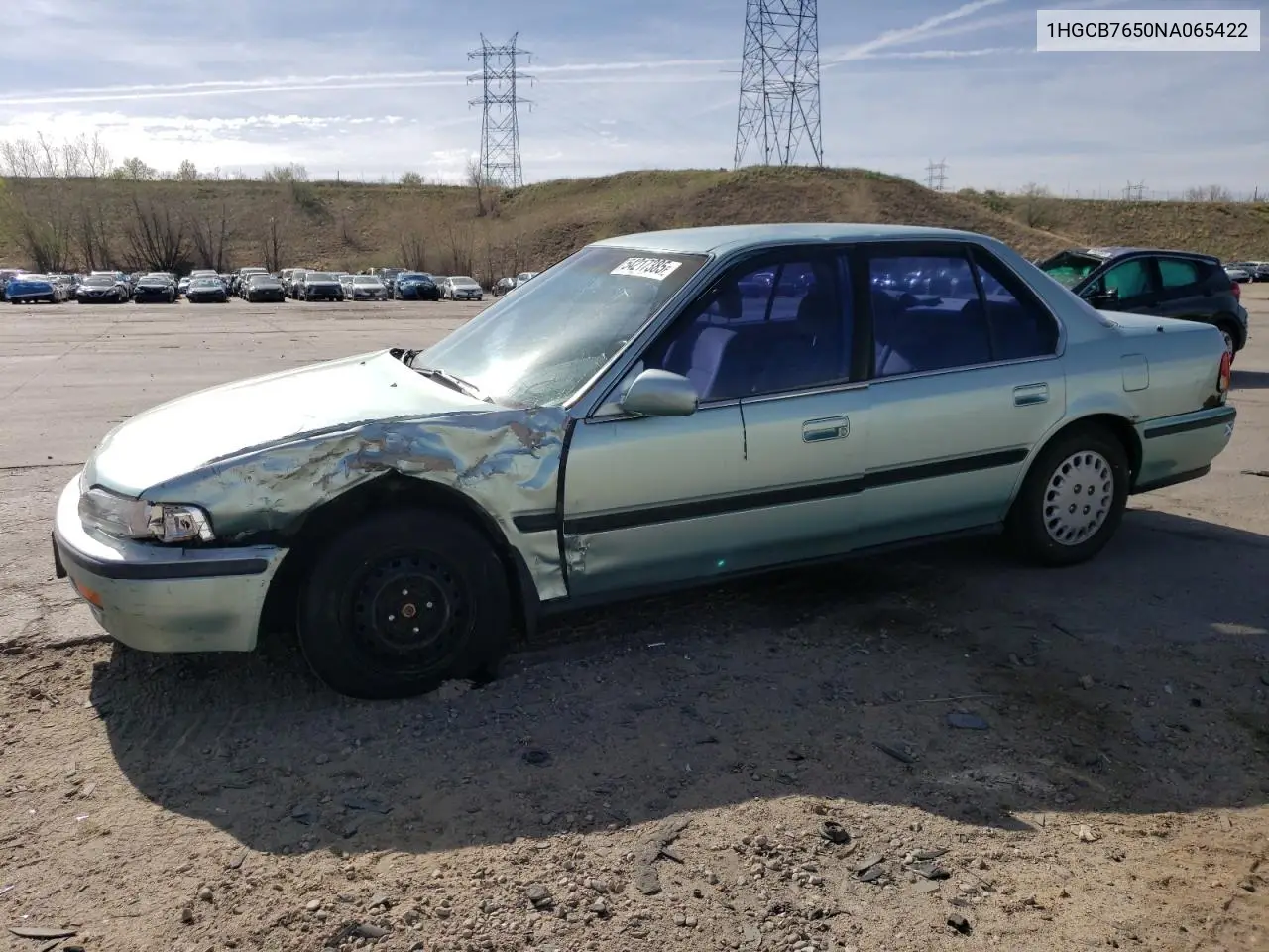 1992 Honda Accord Lx VIN: 1HGCB7650NA065422 Lot: 54217385
