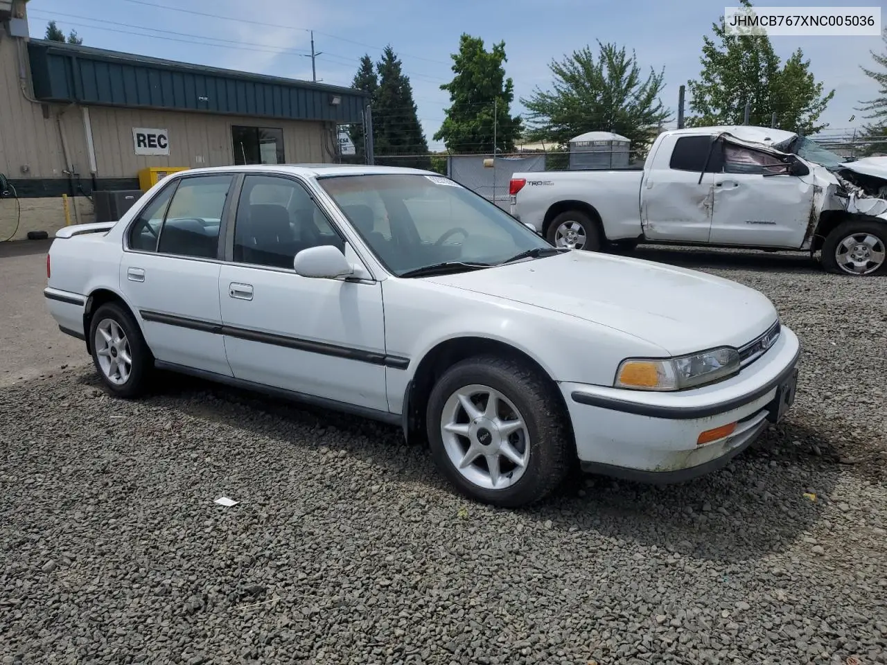 1992 Honda Accord Ex VIN: JHMCB767XNC005036 Lot: 62573565