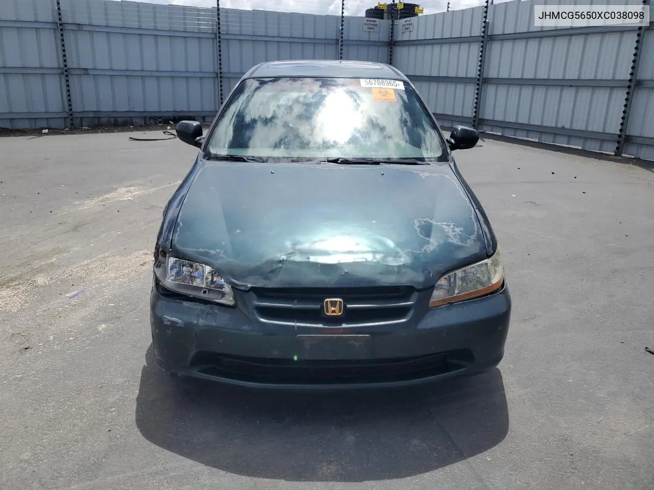 1999 Honda Accord Ex VIN: JHMCG5650XC038098 Lot: 56708965