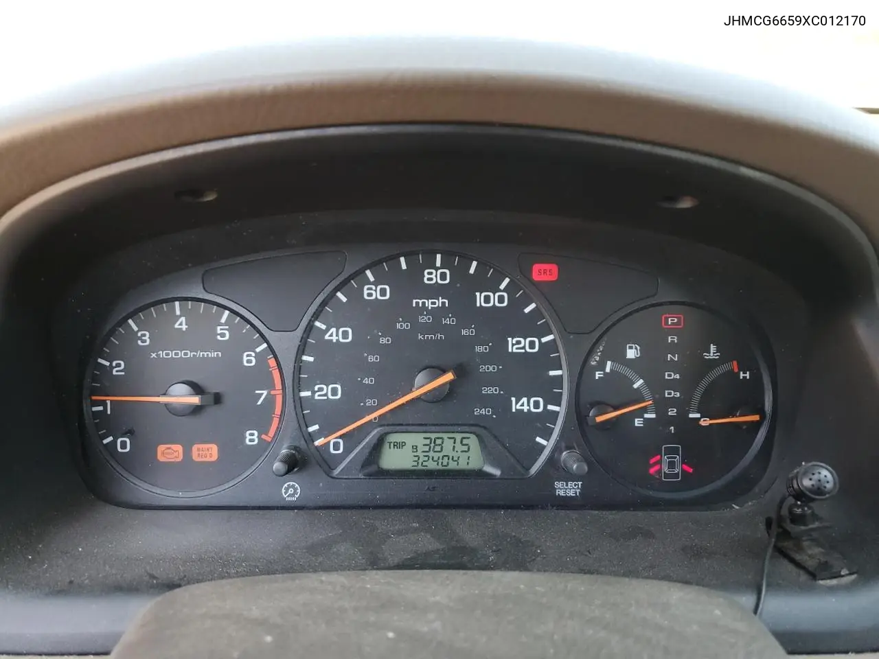1999 Honda Accord Lx VIN: JHMCG6659XC012170 Lot: 62113235