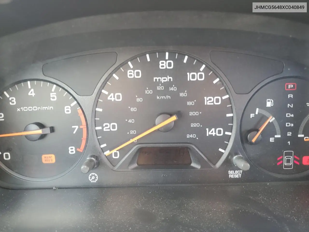 1999 Honda Accord Lx VIN: JHMCG5648XC040849 Lot: 62612025