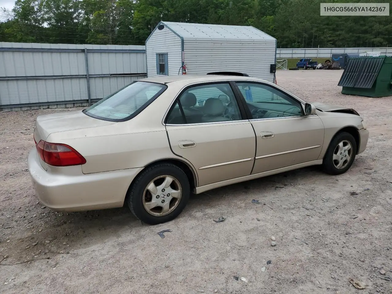 2000 Honda Accord Ex VIN: 1HGCG5665YA142367 Lot: 56630985