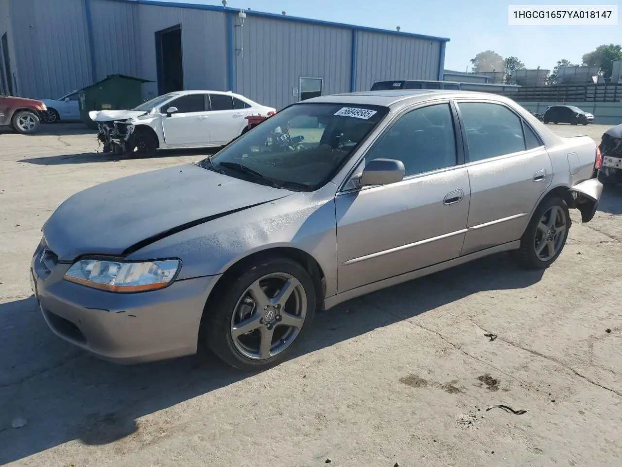 2000 Honda Accord Ex VIN: 1HGCG1657YA018147 Lot: 56849585