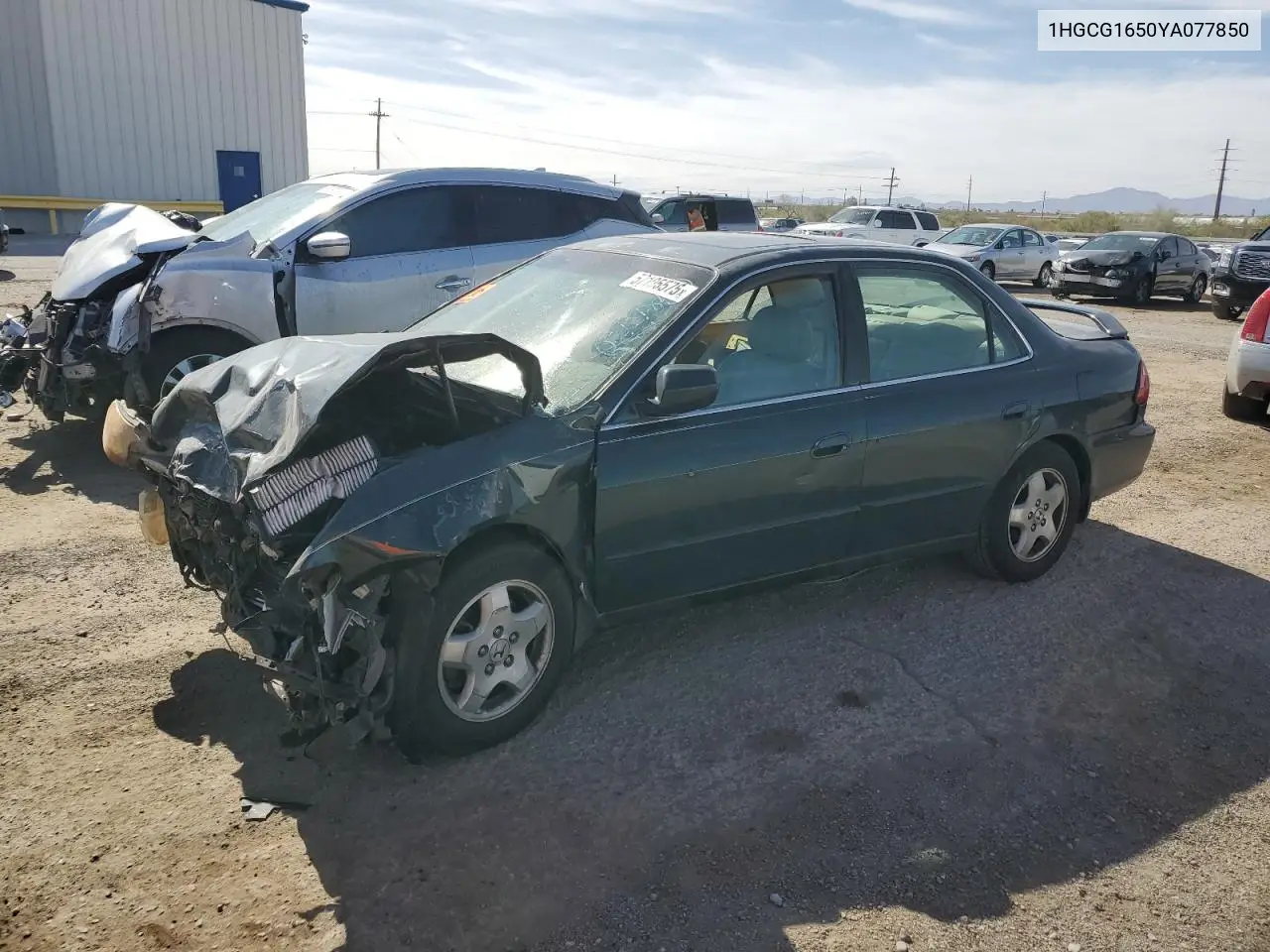 2000 Honda Accord Ex VIN: 1HGCG1650YA077850 Lot: 57105575
