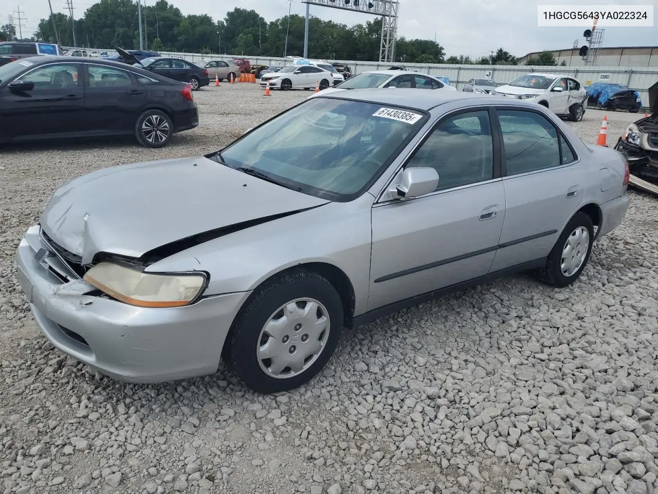 2000 Honda Accord Lx VIN: 1HGCG5643YA022324 Lot: 61430385