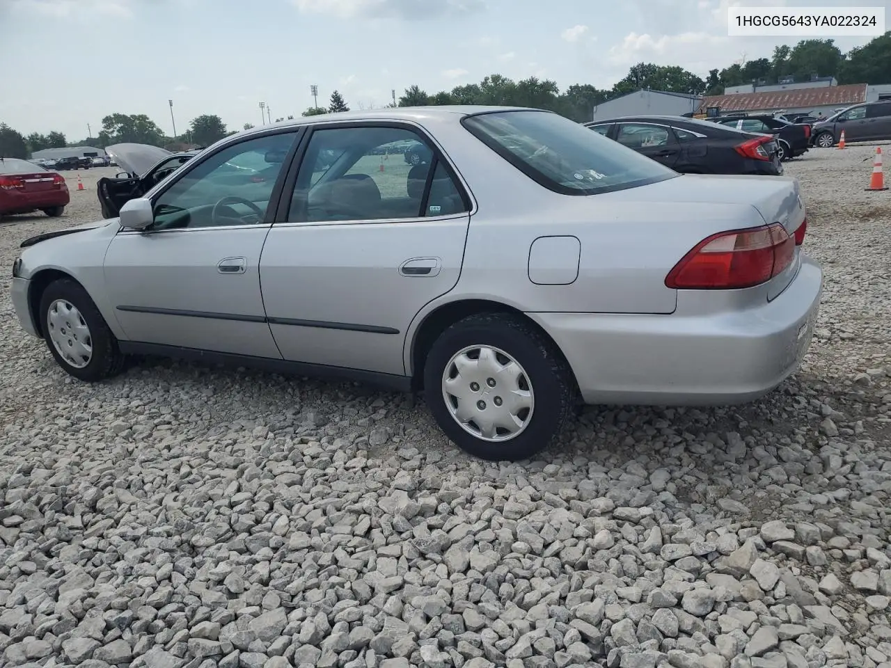 2000 Honda Accord Lx VIN: 1HGCG5643YA022324 Lot: 61430385