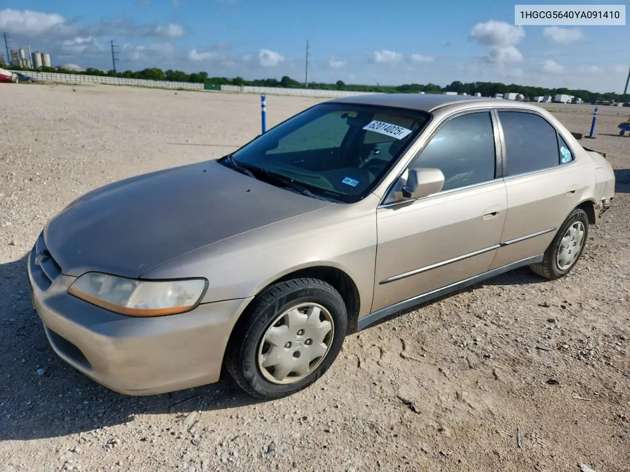 2000 Honda Accord Lx VIN: 1HGCG5640YA091410 Lot: 62014025