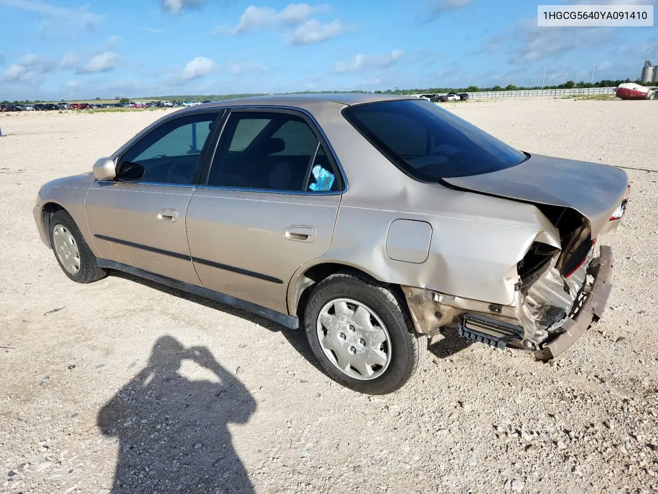 2000 Honda Accord Lx VIN: 1HGCG5640YA091410 Lot: 62014025