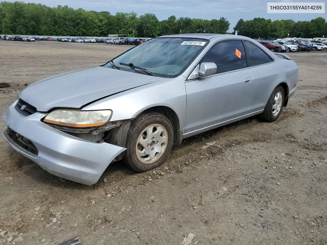 2000 Honda Accord Ex VIN: 1HGCG3155YA014259 Lot: 62301575