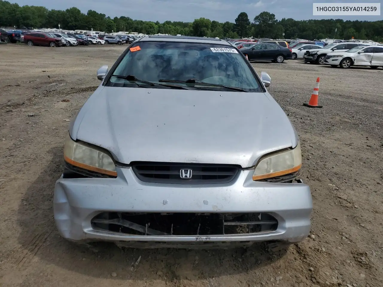 2000 Honda Accord Ex VIN: 1HGCG3155YA014259 Lot: 62301575