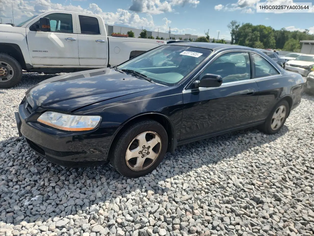 2000 Honda Accord Ex VIN: 1HGCG2257YA003644 Lot: 62371505