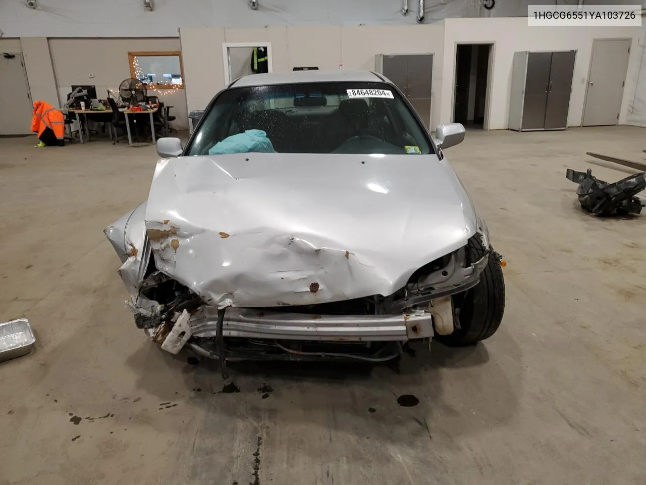 2000 Honda Accord Lx VIN: 1HGCG6551YA103726 Lot: 84648204