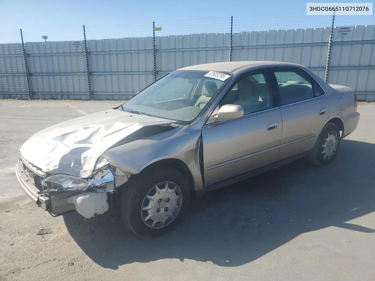 2001 Honda Accord Lx VIN: 3HGCG66511G712076 Lot: 62605295