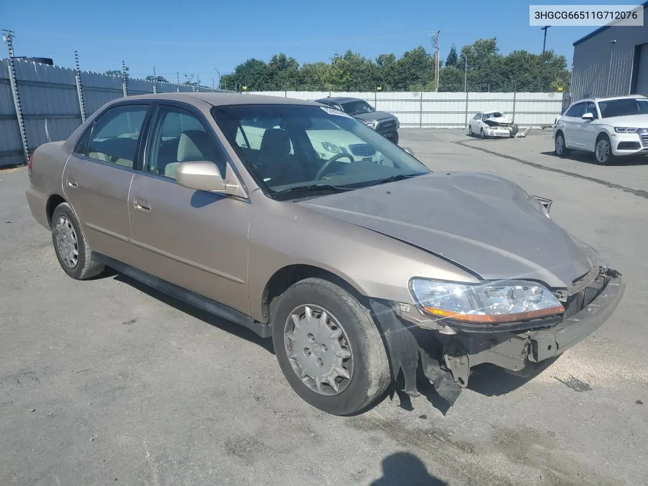 2001 Honda Accord Lx VIN: 3HGCG66511G712076 Lot: 62605295