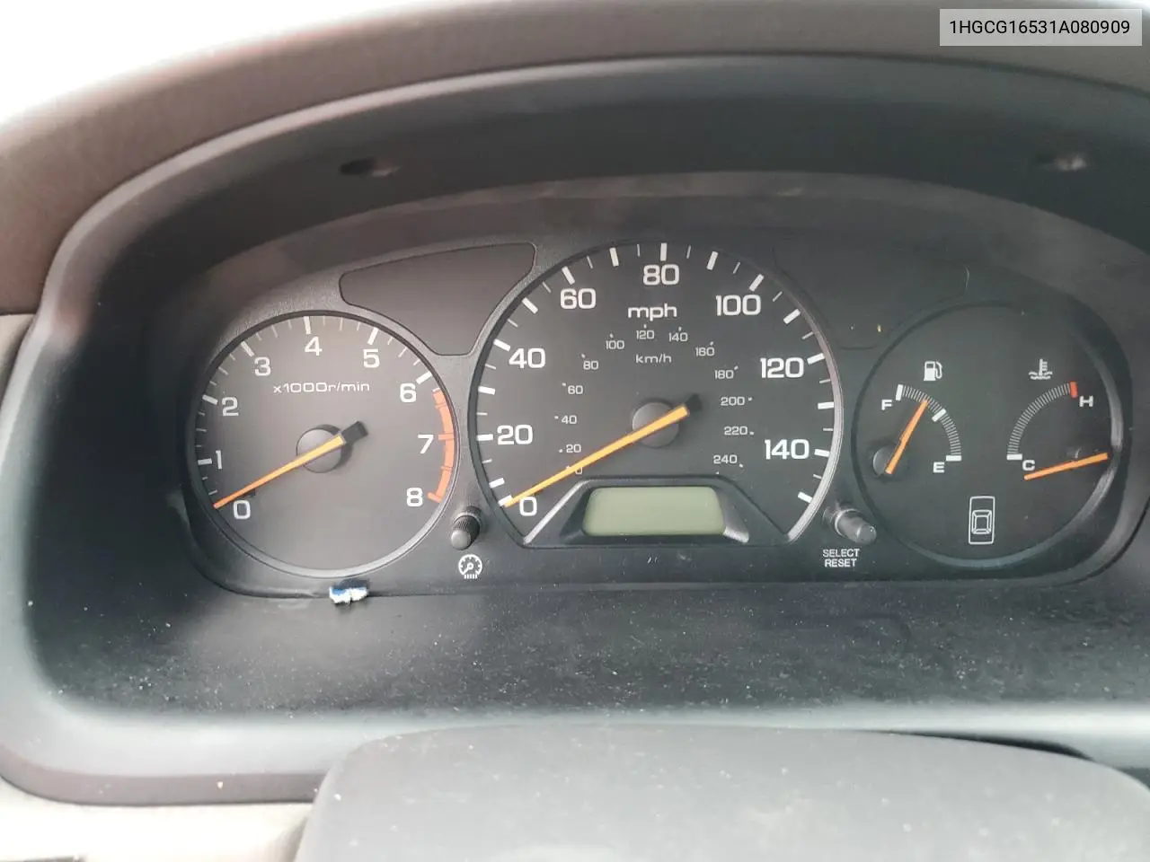 2001 Honda Accord Ex VIN: 1HGCG16531A080909 Lot: 62656695