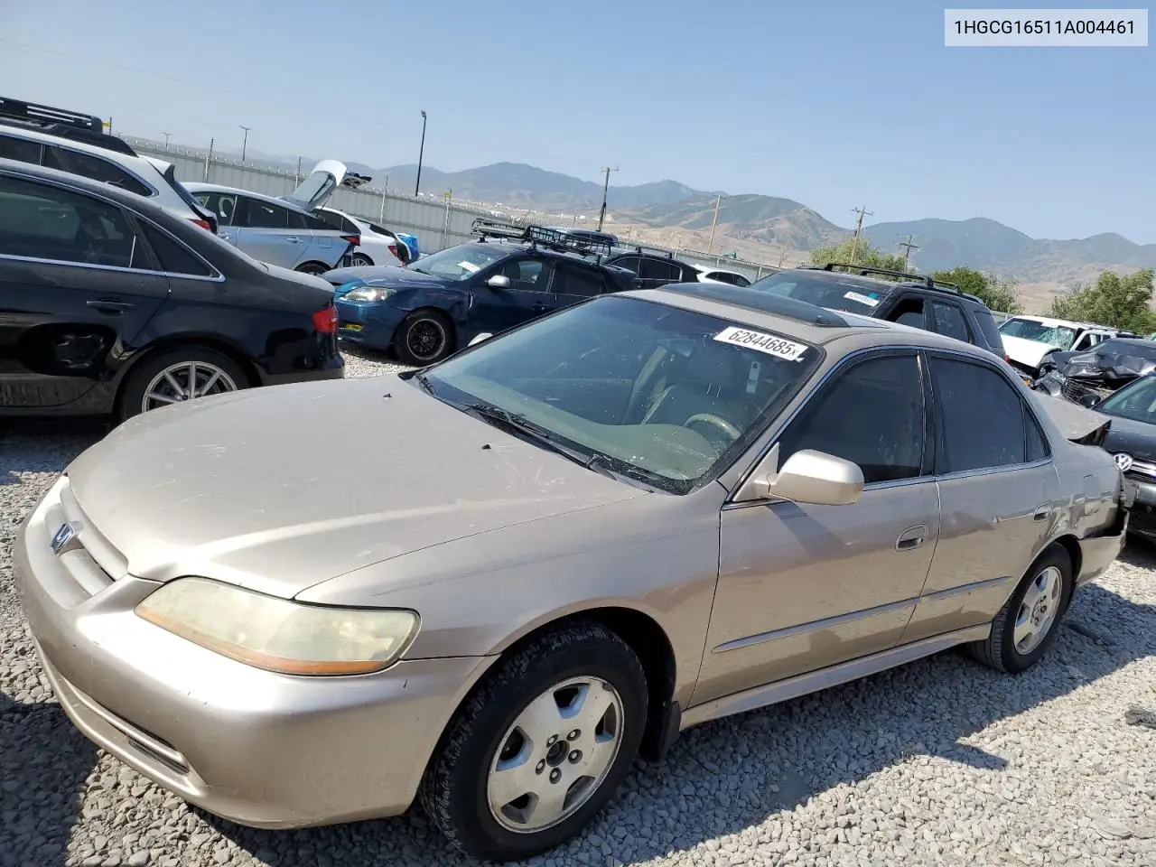 2001 Honda Accord Ex VIN: 1HGCG16511A004461 Lot: 62844685
