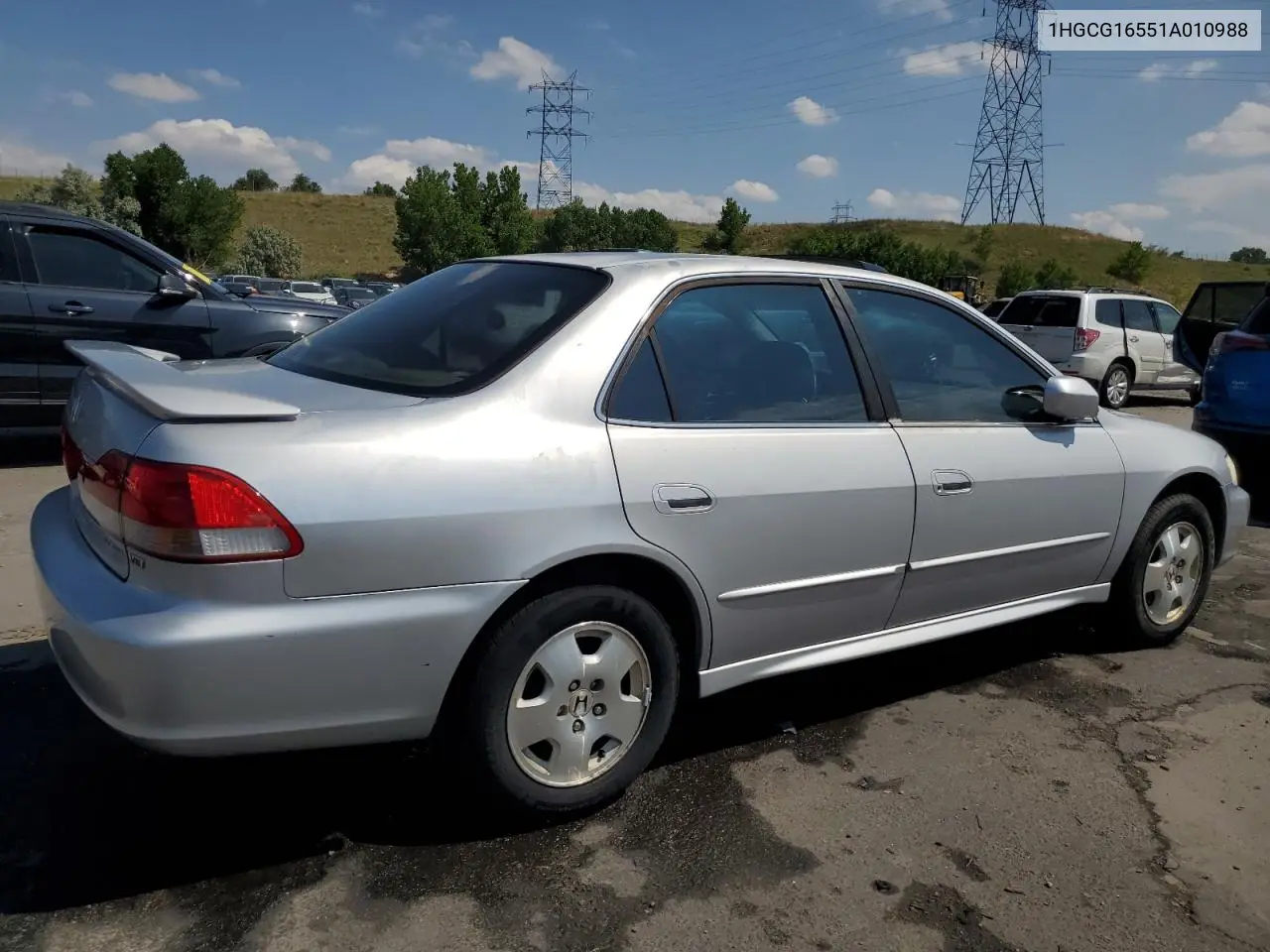2001 Honda Accord Ex VIN: 1HGCG16551A010988 Lot: 62893475