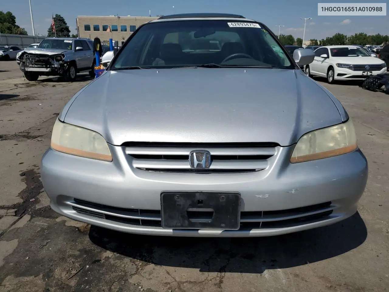 2001 Honda Accord Ex VIN: 1HGCG16551A010988 Lot: 62893475