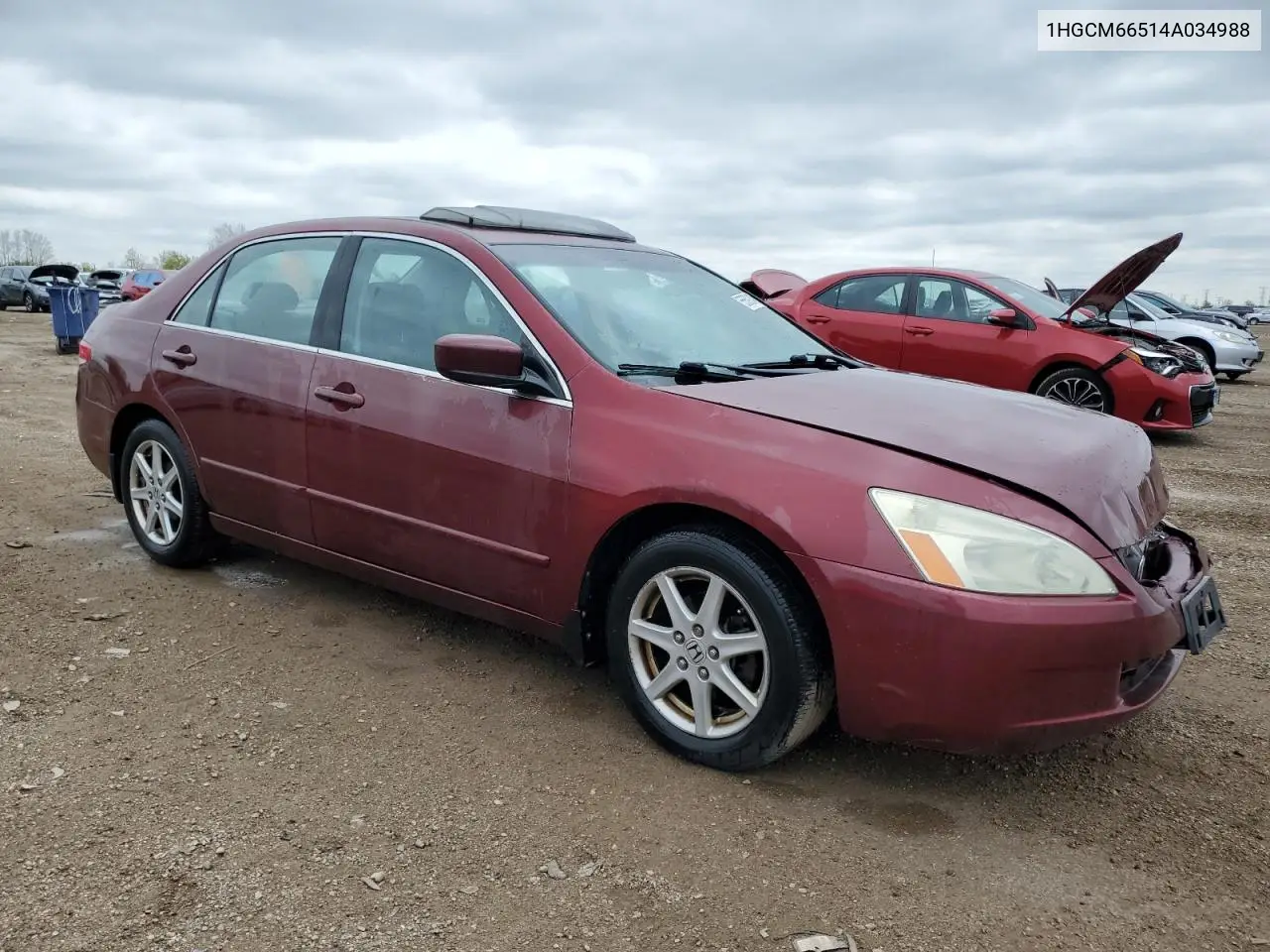 2004 Honda Accord Ex VIN: 1HGCM66514A034988 Lot: 55592495