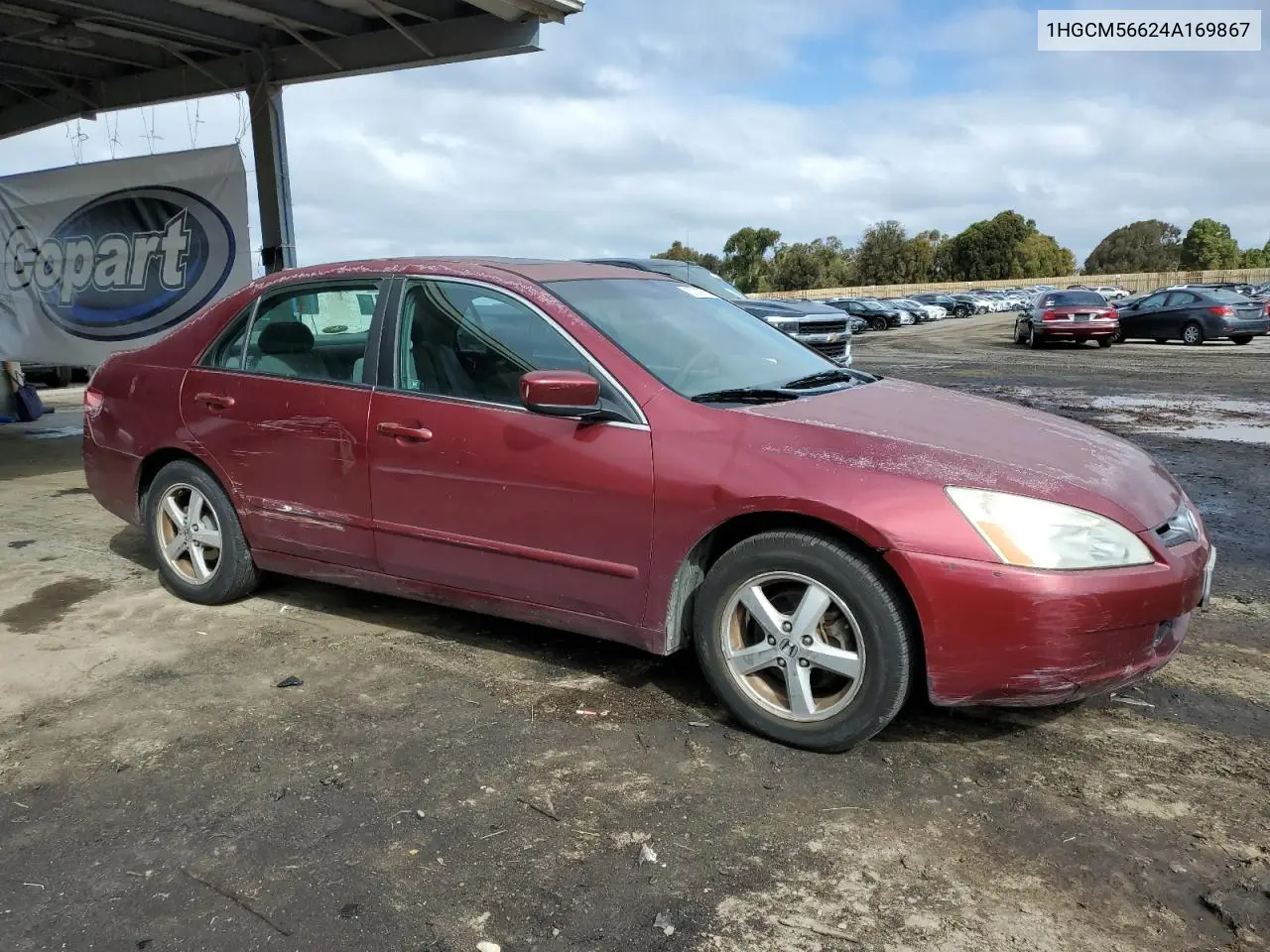 2004 Honda Accord Ex VIN: 1HGCM56624A169867 Lot: 57039735