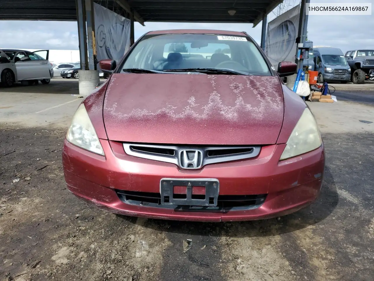 2004 Honda Accord Ex VIN: 1HGCM56624A169867 Lot: 57039735