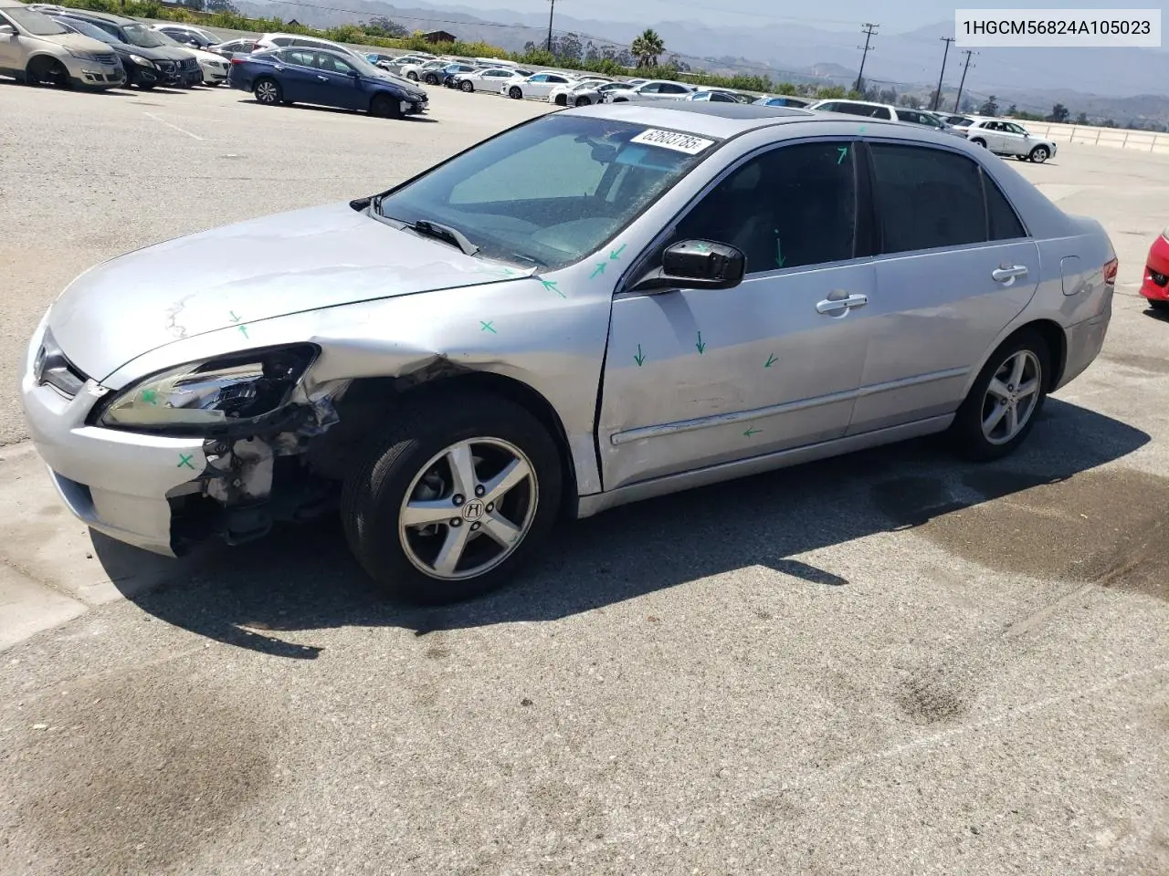 2004 Honda Accord Ex VIN: 1HGCM56824A105023 Lot: 62603785