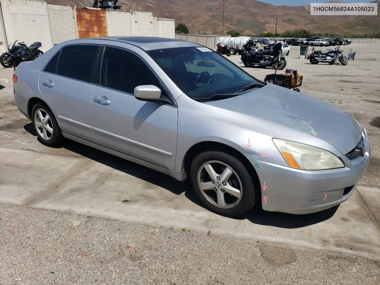 2004 Honda Accord Ex VIN: 1HGCM56824A105023 Lot: 62603785