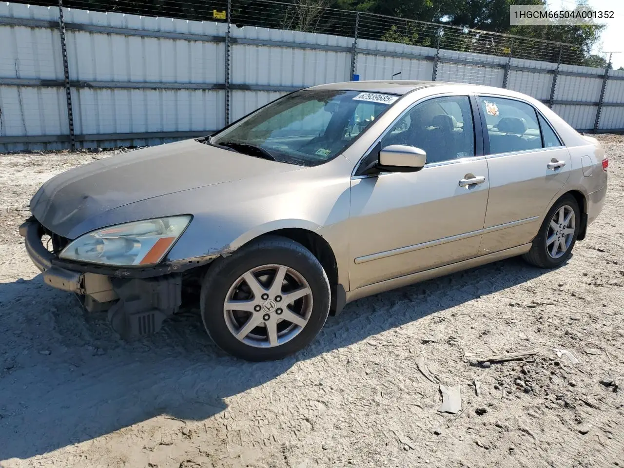 2004 Honda Accord Ex VIN: 1HGCM66504A001352 Lot: 62939685
