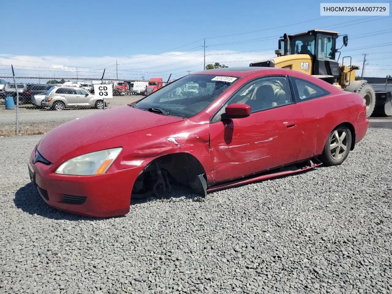2004 Honda Accord Ex VIN: 1HGCM72614A007729 Lot: 63107815
