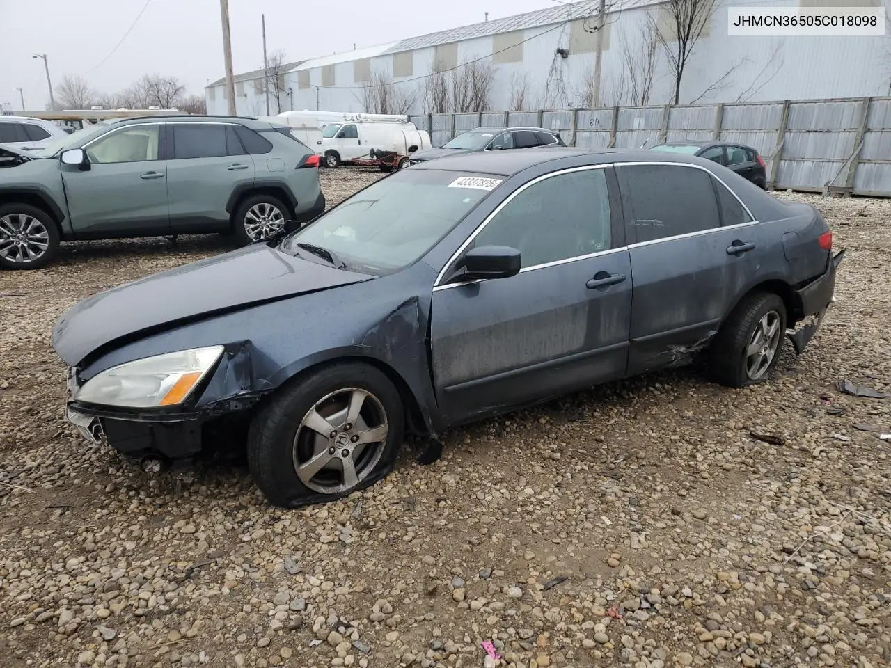 2005 Honda Accord Hybrid VIN: JHMCN36505C018098 Lot: 43337825