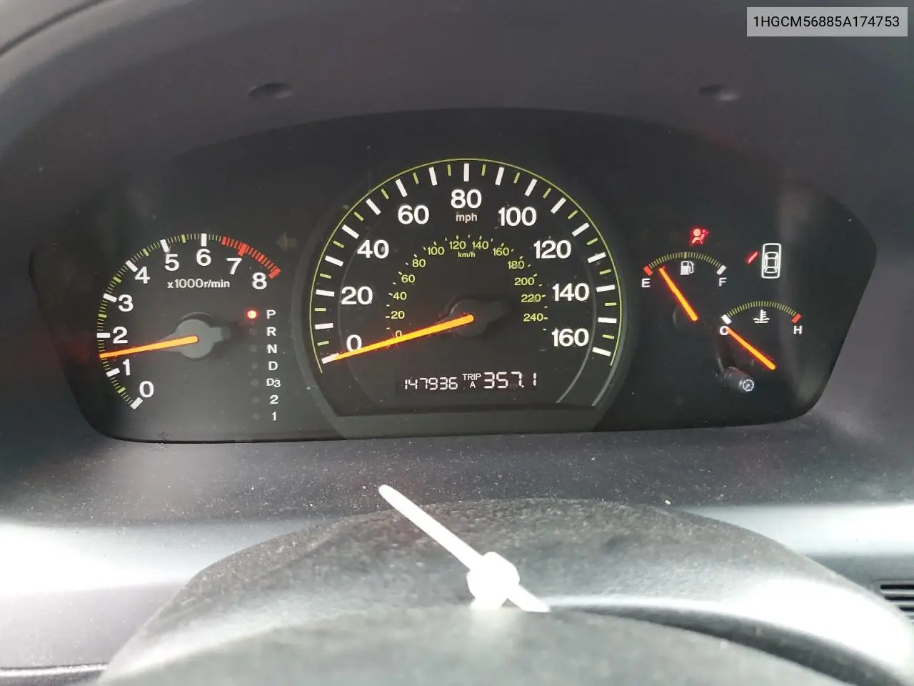 2005 Honda Accord Ex VIN: 1HGCM56885A174753 Lot: 56049635