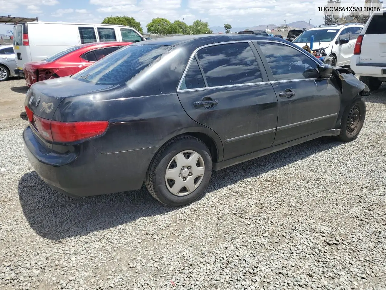 2005 Honda Accord Lx VIN: 1HGCM564X5A130086 Lot: 56872635