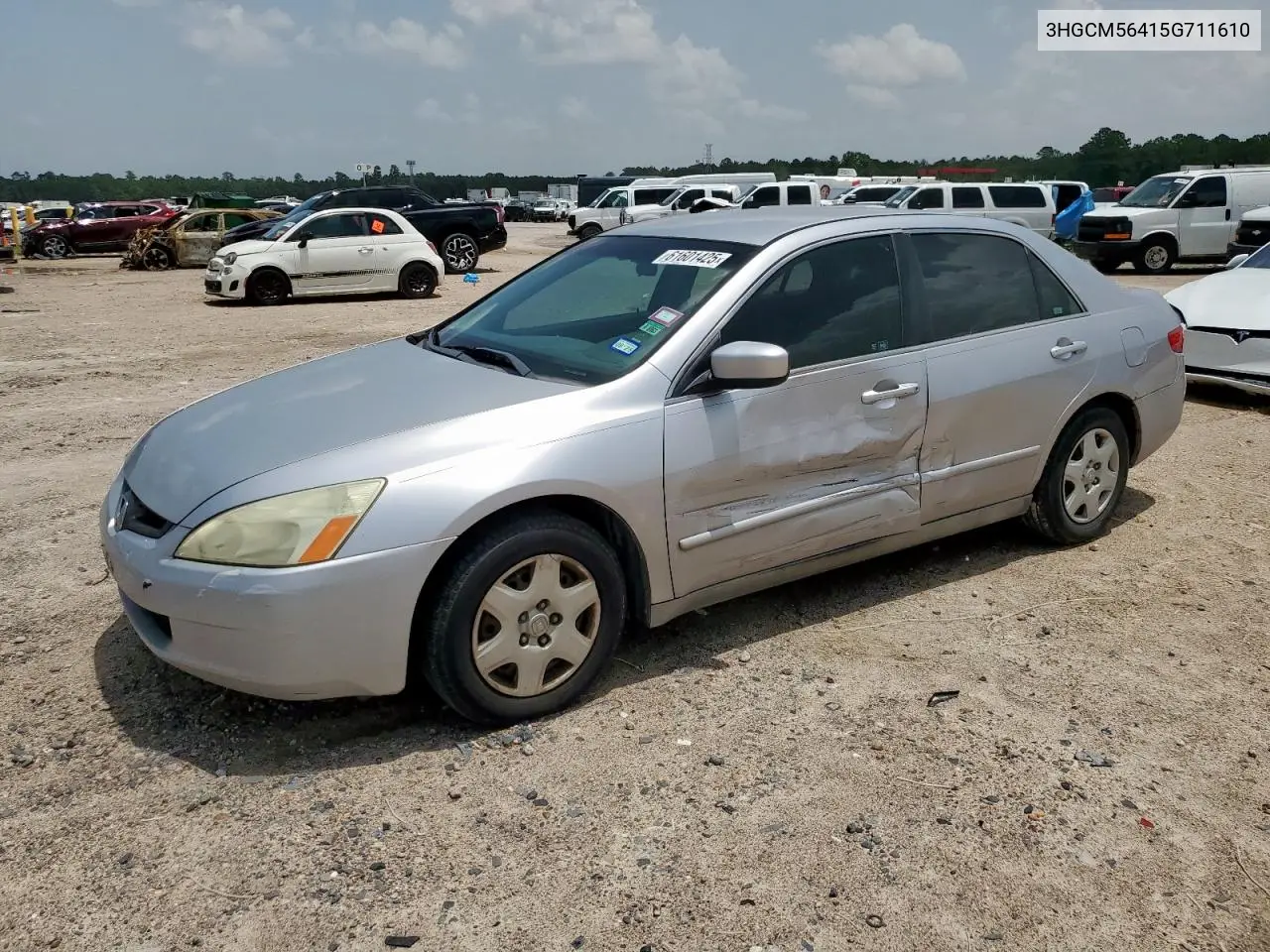 2005 Honda Accord Lx VIN: 3HGCM56415G711610 Lot: 61601425