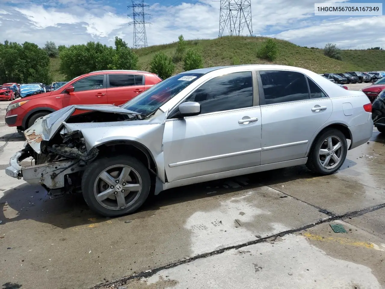 2005 Honda Accord Ex VIN: 1HGCM56705A167349 Lot: 61879365