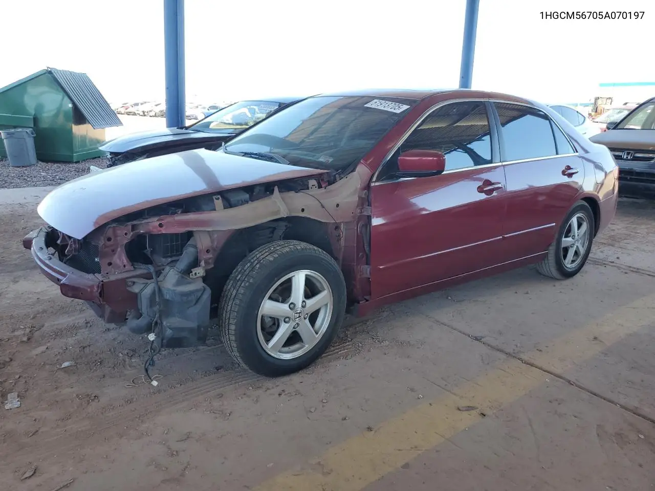2005 Honda Accord Ex VIN: 1HGCM56705A070197 Lot: 61913705