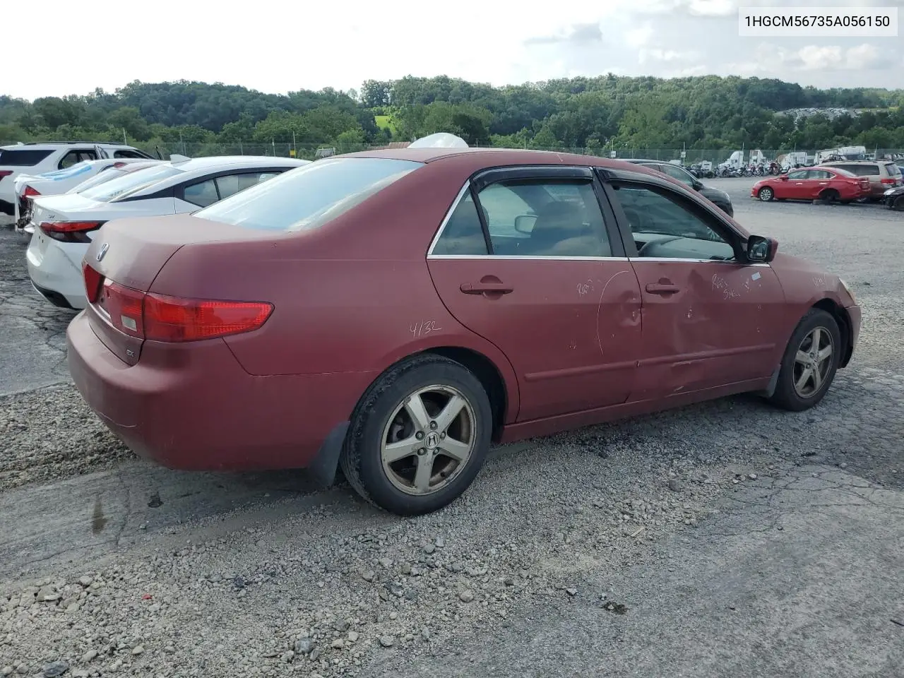 2005 Honda Accord Ex VIN: 1HGCM56735A056150 Lot: 62456765