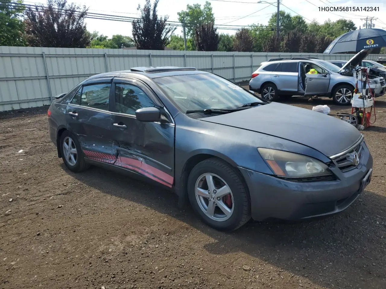 2005 Honda Accord Ex VIN: 1HGCM56815A142341 Lot: 62546735