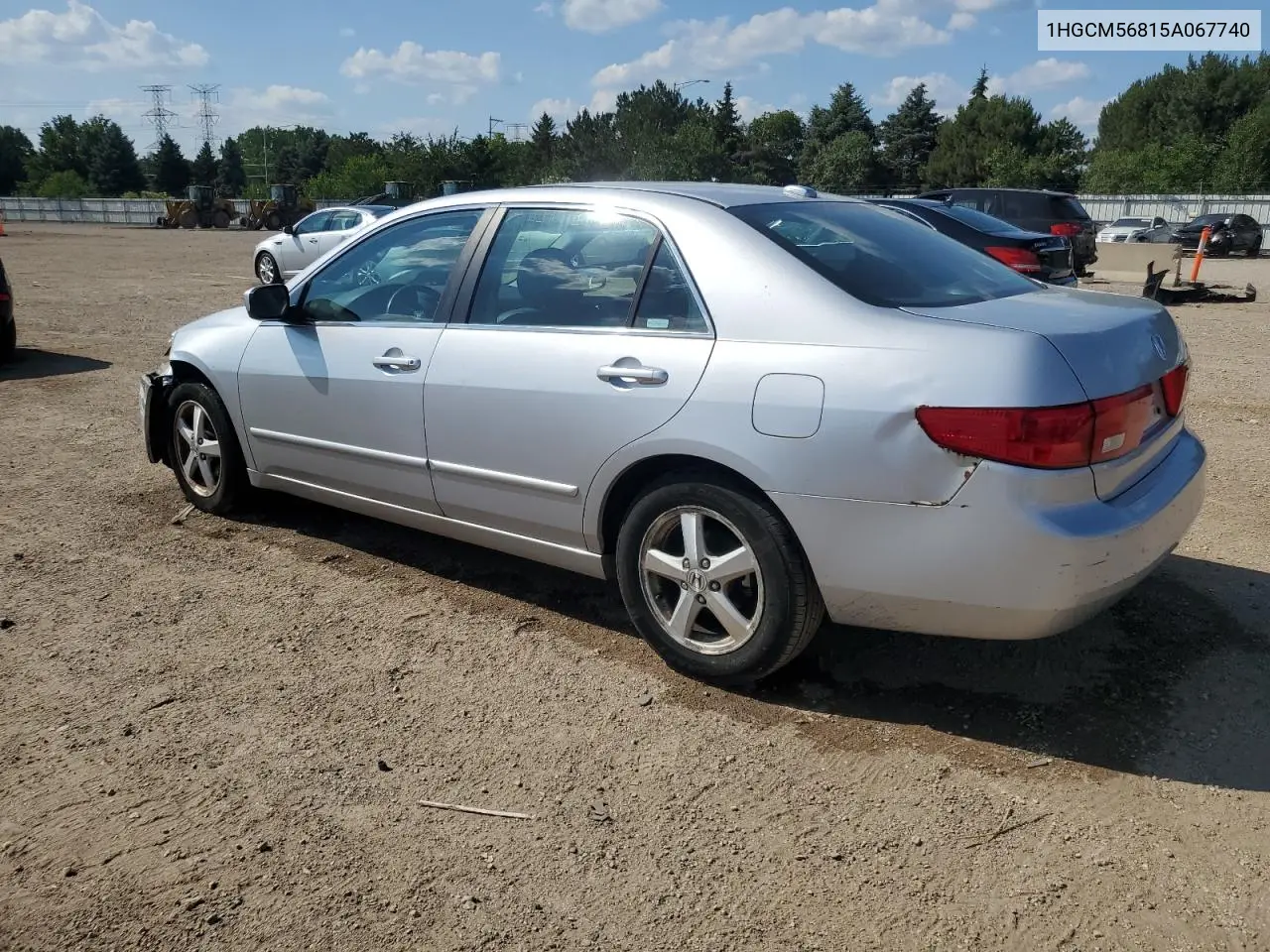 2005 Honda Accord Ex VIN: 1HGCM56815A067740 Lot: 62697565