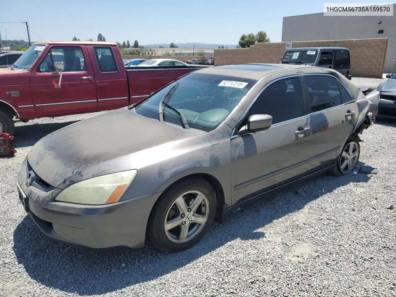 2005 Honda Accord Ex VIN: 1HGCM56735A159570 Lot: 62713315