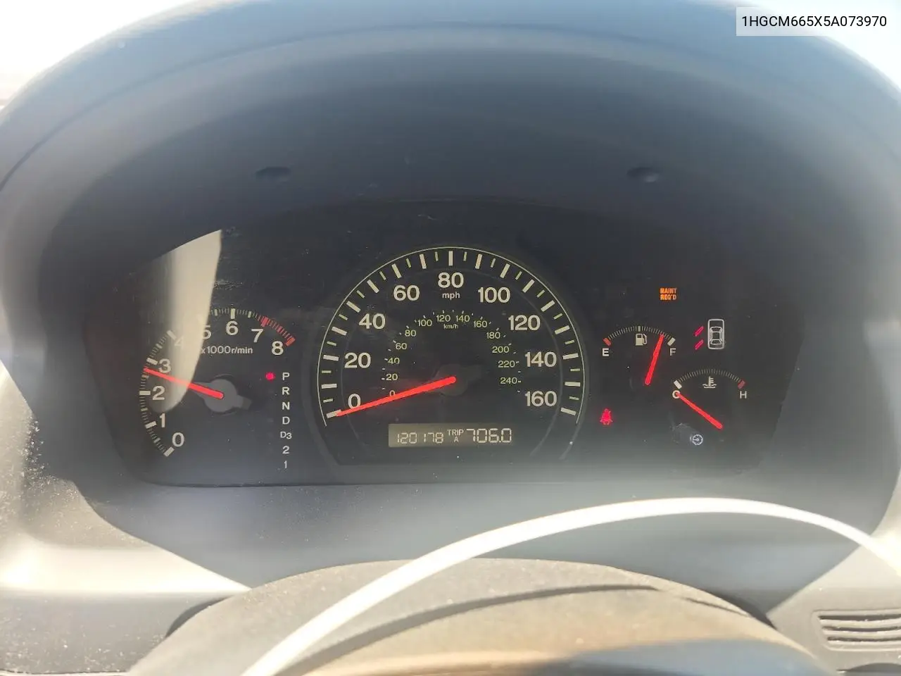 2005 Honda Accord Ex VIN: 1HGCM665X5A073970 Lot: 62789375