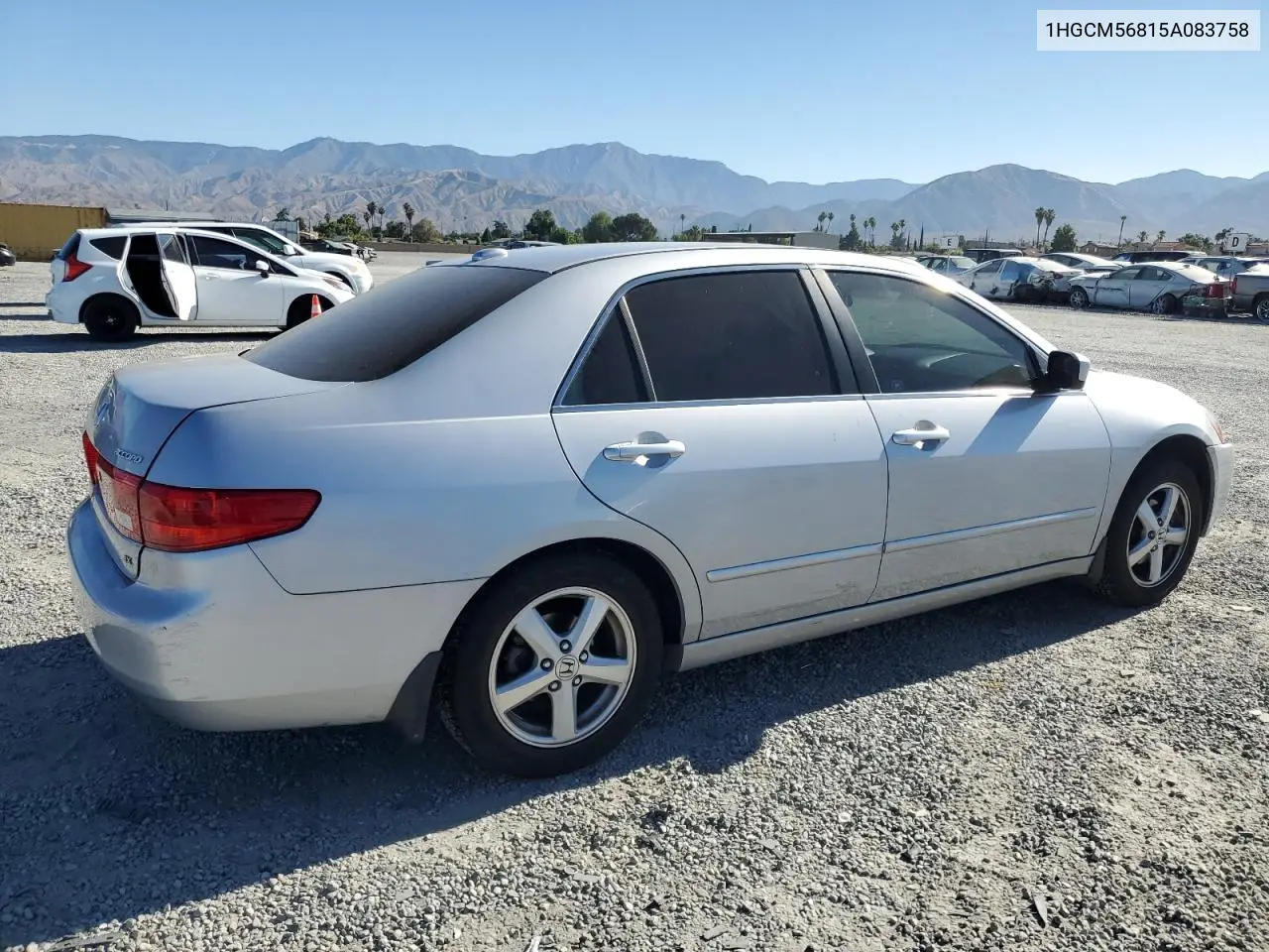 2005 Honda Accord Ex VIN: 1HGCM56815A083758 Lot: 63103235