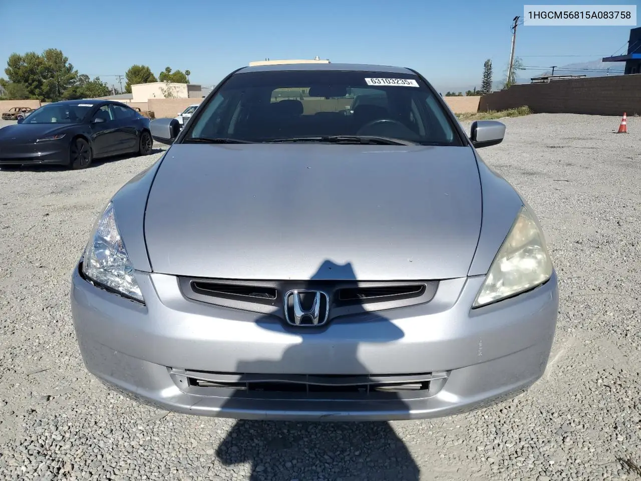 2005 Honda Accord Ex VIN: 1HGCM56815A083758 Lot: 63103235